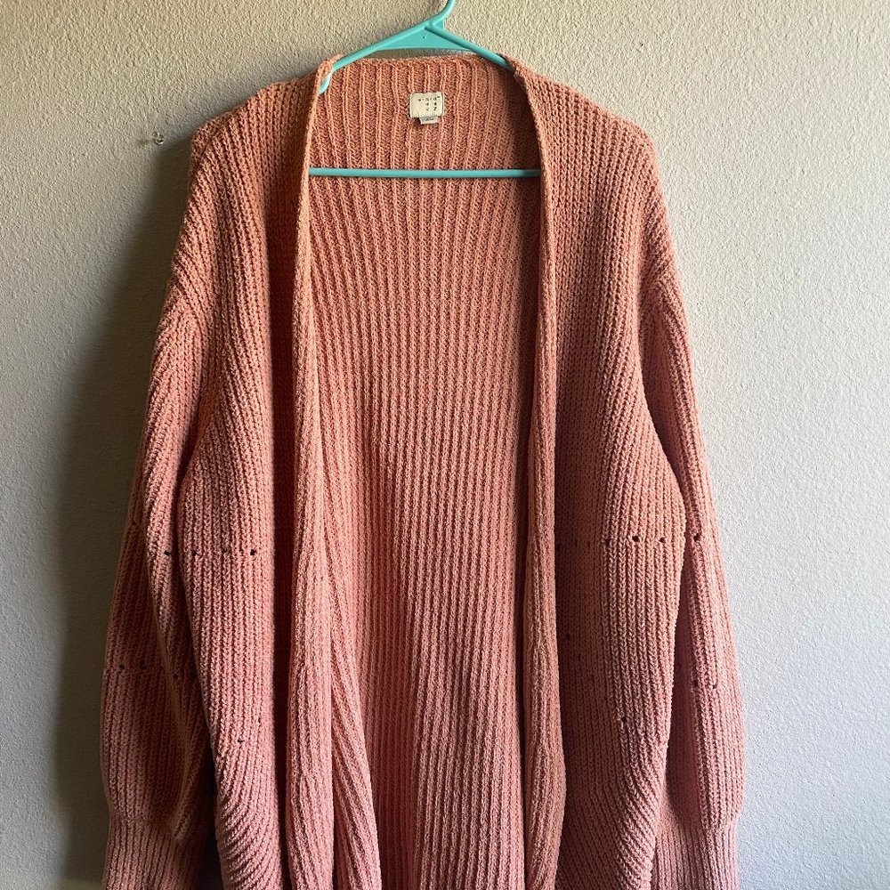 Pink Oversized Soft and Cozy Cardigan